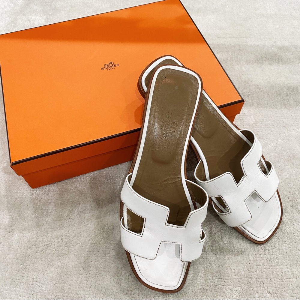 Hermès Blanc Oran Sandals